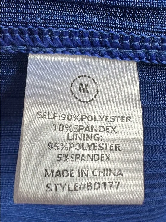 Fashion Nova Cobalt Blue Halter Midi Bandage Dress Size M - Picture 8 of 8